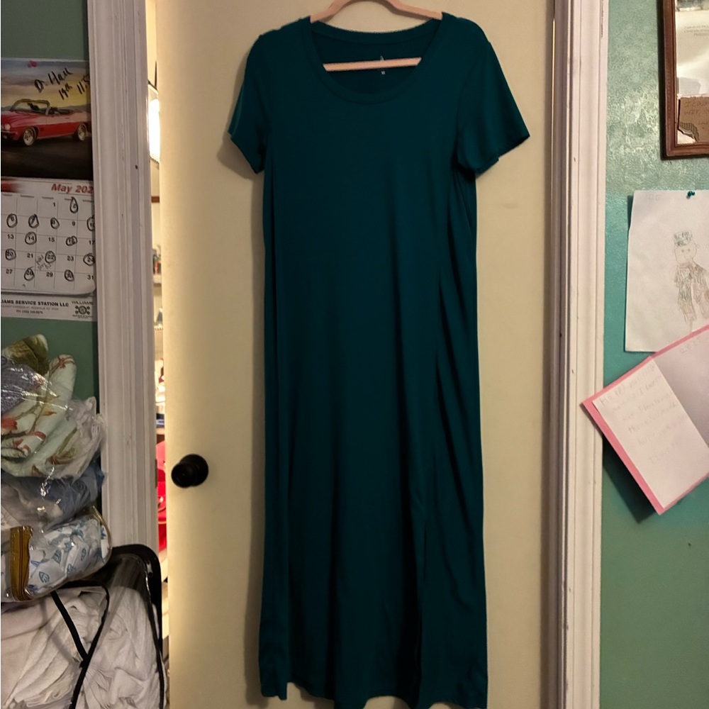 Teal Short Sleeve Dress EUC